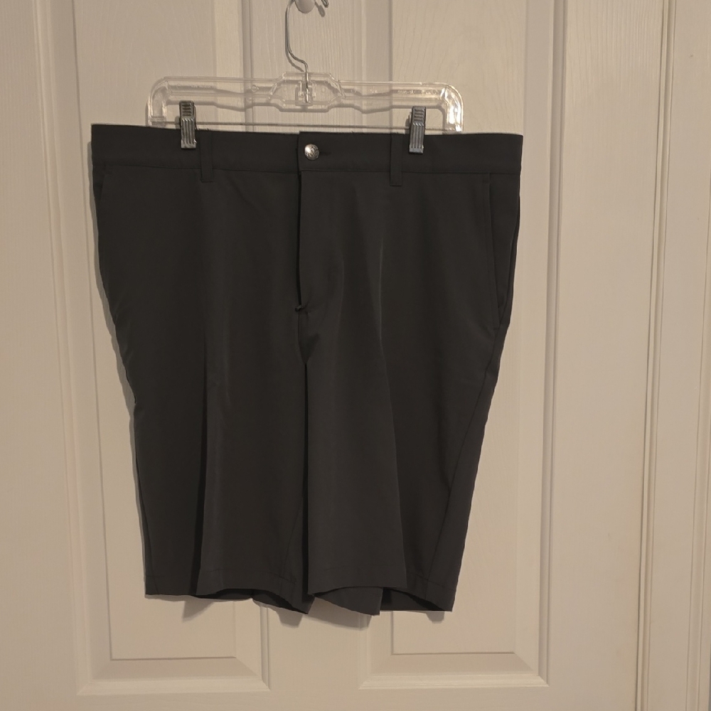 adidas Men's Dark Gray Flat Front Shorts